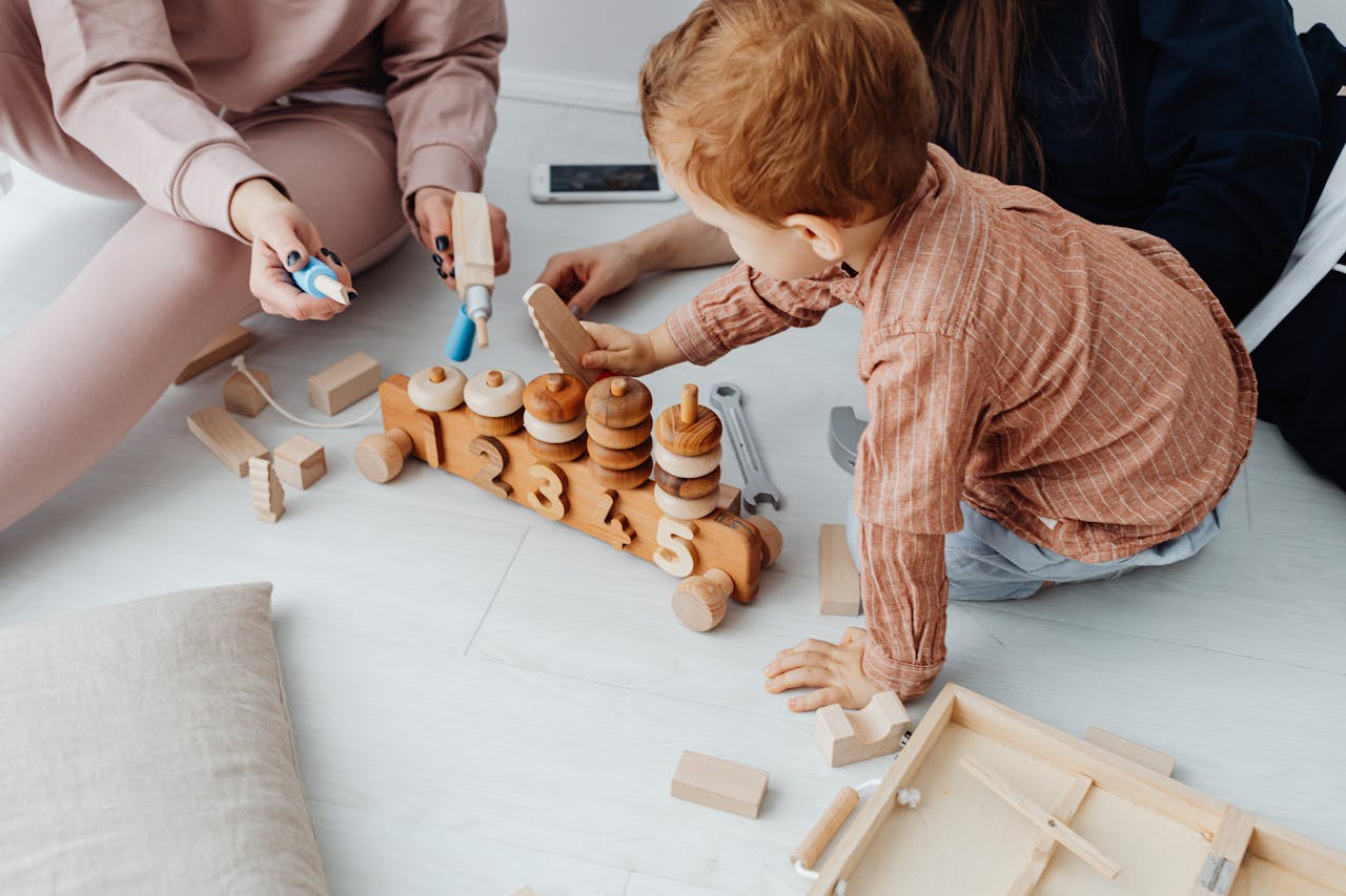 Little boy engaged in fun and educational activities in daycare at Lead Early Learning Centres.